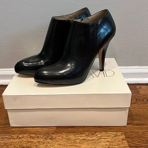 Joan & David black leather booties